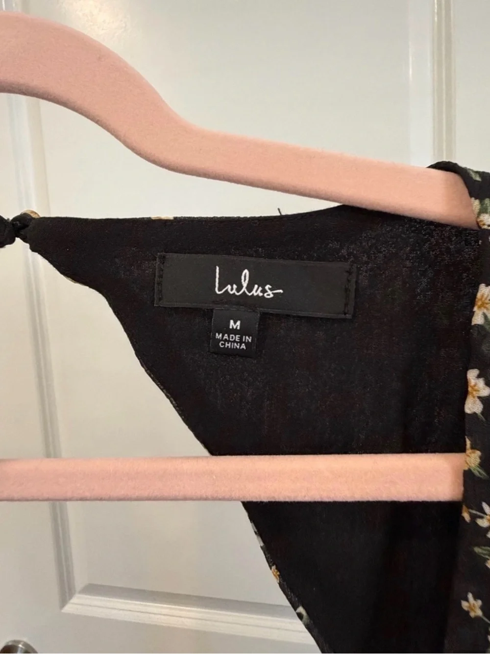 Lulu's Black Floral Backless Long-Sleeve Mini Dress - Picture 4 of 4